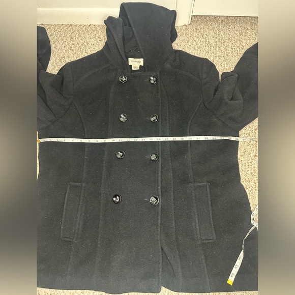 St. John's Bay Black Wool Blend Coat Jacket size 3X - Picture 5 of 6